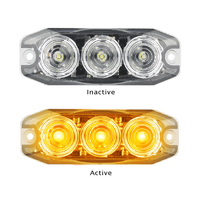 LED Autolamps 12/24V LED Amber Emergency Lamp With Flash Patterns 120033AM
