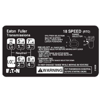 Eaton 18 Speed Shift Decal 21628