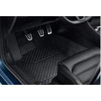 Genuine Volkswagen PASSAT Black Rubber Floor Mat Set (front) - Jan 2020 Onwards 