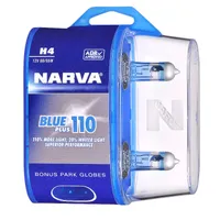 Narva H4 12V 60/55W BLUE PLUS 110 HALOGEN HEADLIGHT GLOBES (BL2) 48532BL2