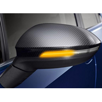 Volkswagen Golf LED Exterior Mirror Turn Signal Pair (dynamic turn signal). Dark Tint - 2023