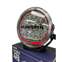 Narva Ultima MK3 LED Driving Light with Kenworth Branded Lens and Matching Red Bezel 71742KW