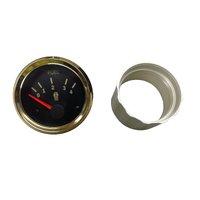 Kenworth Fuel Gauge With Gold/Brass Bezel 72506BRASS