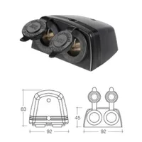 Narva Heavy-Duty Twin Surface Mount Accessory Sockets 81160BL