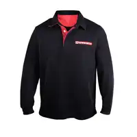 Genuine Kenworth Rugby Polo in Black C-KEN1090
