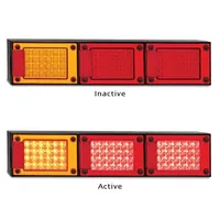 LED Autolamps J3BARRM Rear Combination Jumbo LED Lamp with Reflector - Stop/Tail/Indicator