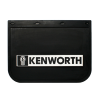 Genuine Kenworth Mudflap Black & White Rubber 600mm x 450mm KCMFBWB6045 