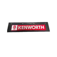 Kenworth PVC Red Black Mudflap 61 cm x 15cm KPMFRB6115