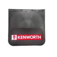 Kenworth PVC Red Black Mudflap 61 cm x 61cm KPMFRB6161