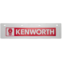 Genuine KENWORTH Mudflap PVC White With No Border Kenworth Writing 61x15cm KPMFRWR6115