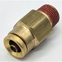 Push To Connect 6mm To 1/8 Thread Straight Brass Fitting MAQ68-D0T-6X2
