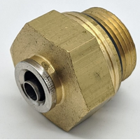 8mm Push To Connect To M22 Thread Straight Brass Fitting MAQ68-D0T-8XM22
