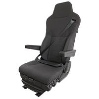 ISRI Drivers Seat 6860/870 Charcoal With L & R Armrests With Bolster & Rear Pocket S78-1090-12122