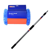 Brush Head, 10 Inch Quad Design + TRP 2.5M Wash Pole  (TRP10QBH + TRP25WP)