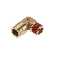 Push To Connect 3/8 to Threaded 1/2" Brass Elbow Fitting VS169PTCNS-6-8
