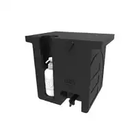 UES Water Tank - 15L - Square W/ Soap Dispenser - Black Polyethylene WT15PBSQ