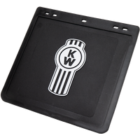 Kenworth Mudflap Black With White Ute 4X4 280mm x 300mm Y79-KW-1018