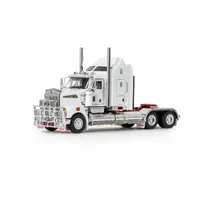 1:50 Scale Kenworth T909 Truck – White with Red Chassis Z01638