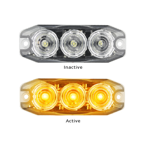 LED Autolamps 12/24V LED Amber Emergency Lamp With Flash Patterns 120033AM