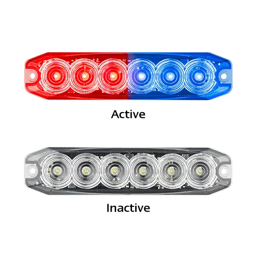 LED Autolamps Red/Blue Emergency Lamp Alternate Flash 120035RBM