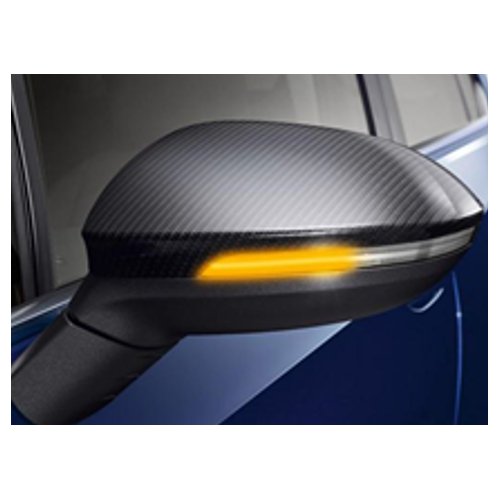 Volkswagen Golf LED Exterior Mirror Turn Signal Pair (dynamic turn signal). Dark Tint - 2023