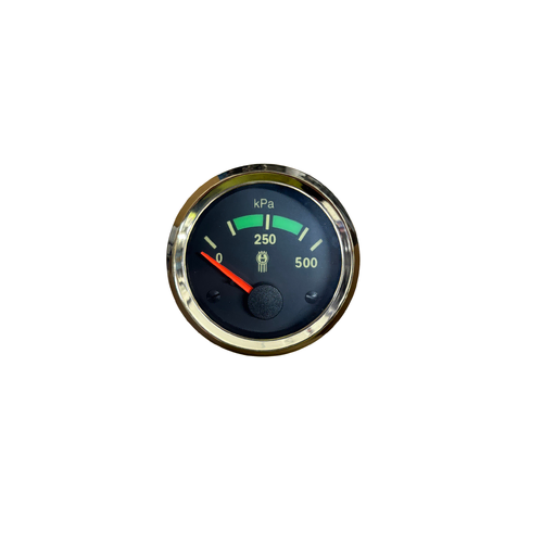 Genuine Kenworth Oil Pressure Gauge 500 KPA Gold/Brass Bezel 72504B