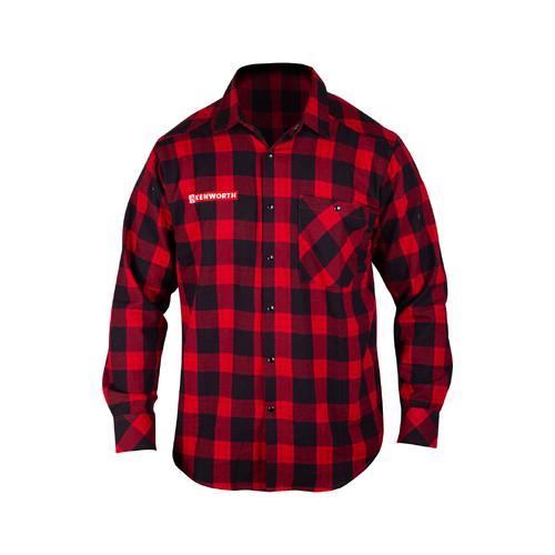 2XL Kenworth Unisex Flannelette Shirt - Red C-KEN1081-2XL
