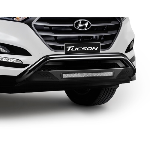 2018 Hyundai Tucson Charcoal Alloy Nudge Bar with Integrated Light Bar - Low Mount