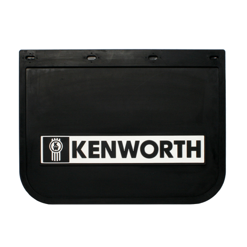 Genuine Kenworth Mudflap Black & White Rubber 600mm x 450mm KCMFBWB6045 