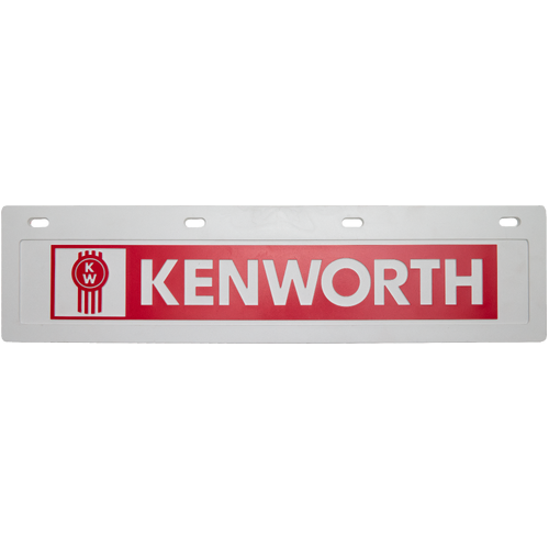 Genuine KENWORTH Mudflap PVC White With No Border Kenworth Writing 61x15cm KPMFRWR6115