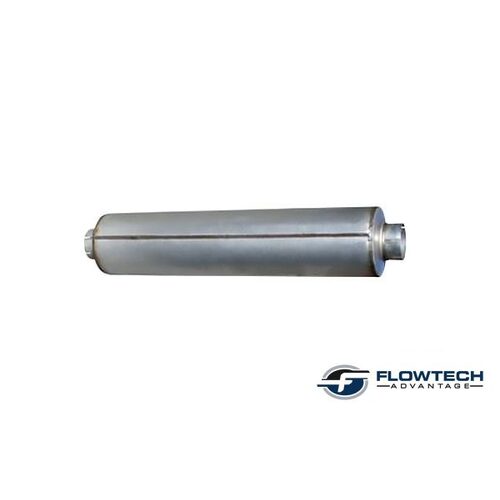 Flowtech Mid-Range Cone Baffled Universal Truck Muffler 5" In/Out, 10" Round x 44" Long M1044-500E