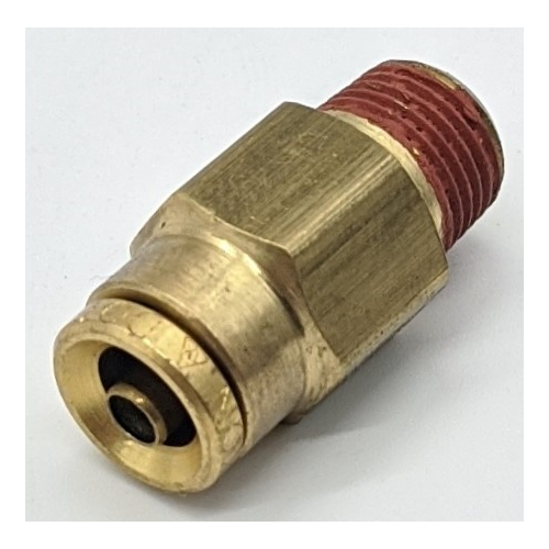 Push To Connect 6mm To 1/8 Thread Straight Brass Fitting MAQ68-D0T-6X2