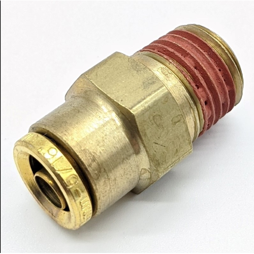 8mm Push To Connect To 1/4 Thread Straight Brass Fitting MAQ68-D0T-8X4