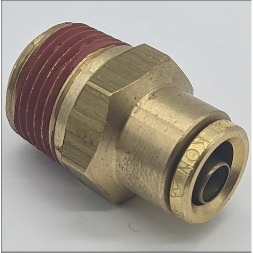 8mm Push To Connect To 3/8 Thread Straight Brass Fitting MAQ68-D0T-8X6