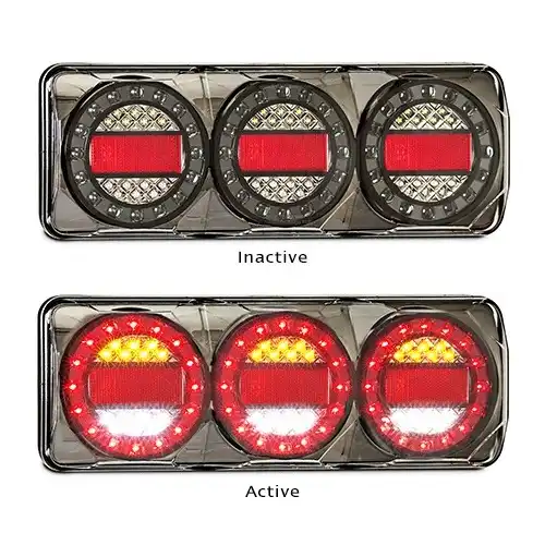 LED Autolamps MAXILAMP 3 Stop/Tail/Indicator/Reverse/Reflector MAX1LAMPC3XRW