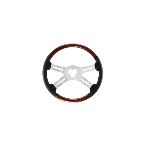 TRP Woodgrain/Leather Steering Wheel 4 Spoke 18" MW-5WCC