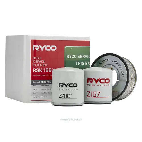 Ryco Filter Kit To Suit Icepack 2000/S/IC 300 Hour Service RSK189RYC