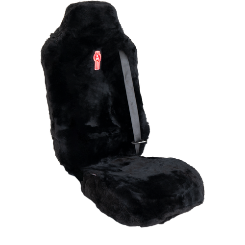 Kenworth Black Sheepskin Seatcover Harita Passenger Seat SKHAR1T1BLSB
