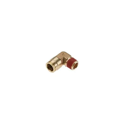 Push To Connect 3/8 to Threaded 1/2" Brass Elbow Fitting VS169PTCNS-6-8