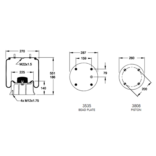 AIR SPRING W01-M58-8775 W01-M58-6345