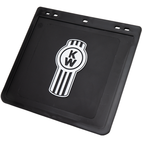Kenworth Mudflap Black With White Ute 4X4 280mm x 300mm Y79-KW-1018